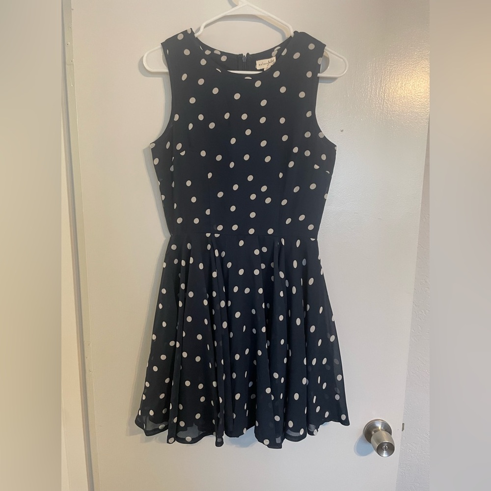 Maison Jules flirty fit and Flare polka dot Dress